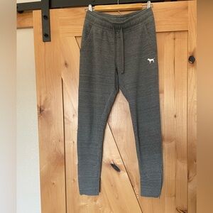 PINK Victoria's Secret Heathered Charcoal Joggers